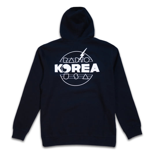90's Retro Radio Korea Hoodie - Black